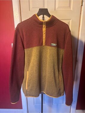 L.L.Bean Slightly Fitted Sweater Fleece Snap Pullover XL Reg